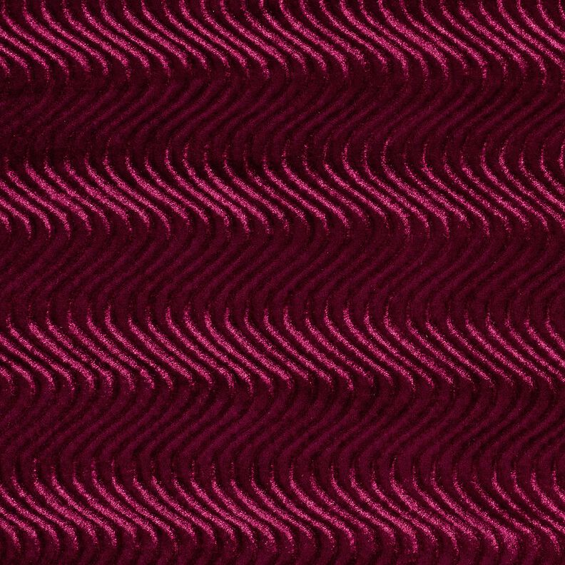 Velours stretch gaufré – rouge bordeaux,  image number 1