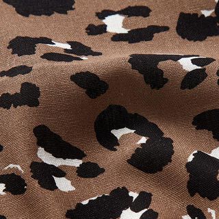 Mélange viscose lin imprimé léopard – marron, 
