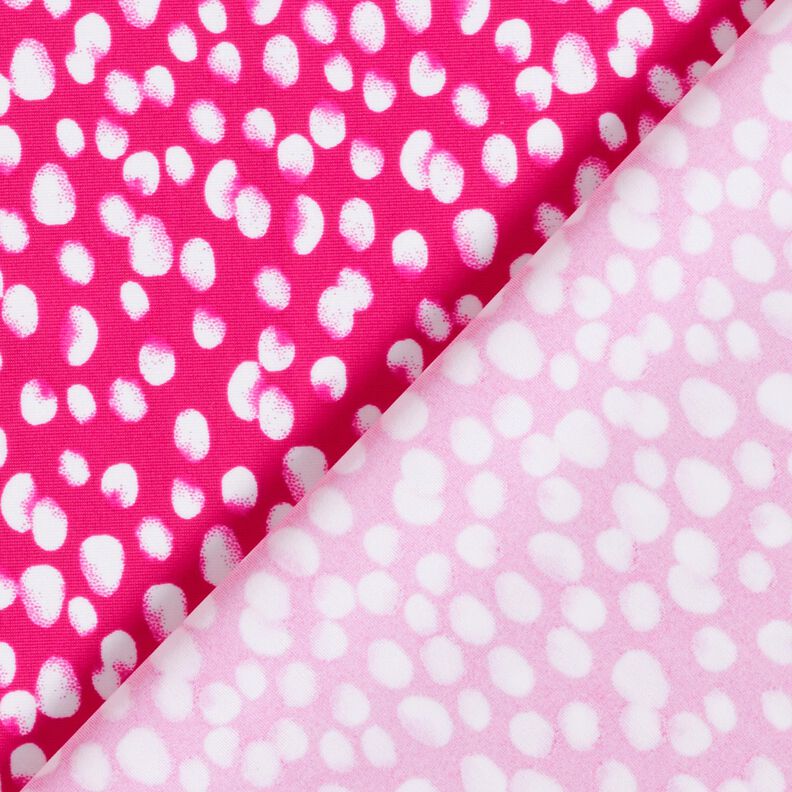 Tissu pour maillot de bain à petites taches – rose intense/blanc,  image number 4