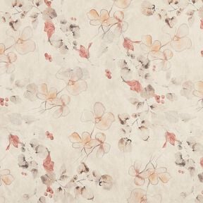 Tissu stretch velours doublé sherpa avec fleurs délicates | Katia Fabrics – nature, 