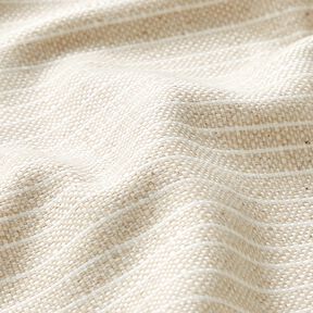 Tissu de d&eacute;coration Panama rayure subtile &ndash; nature/beige clair, 
