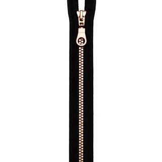 Fermeture éclair S14, divisible  | Prym – noir/or rose, 