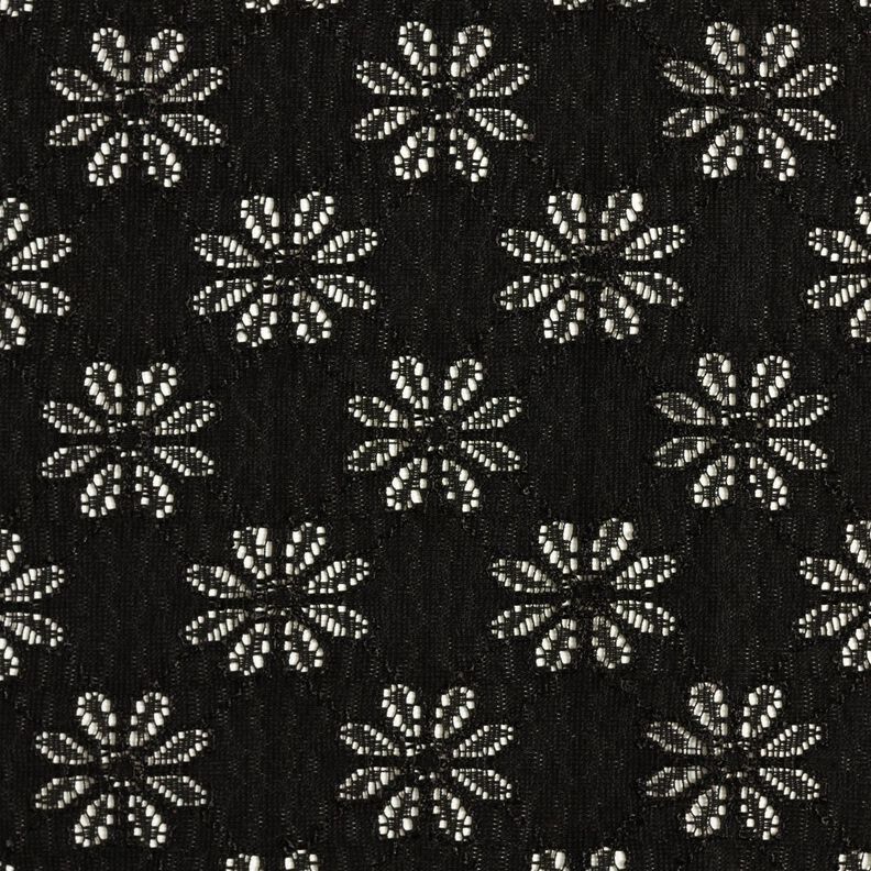 Stretch Fleurs en dentelle – noir,  image number 1