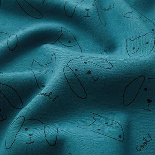 Sweatshirt gratté Têtes de chiens – pétrole, 