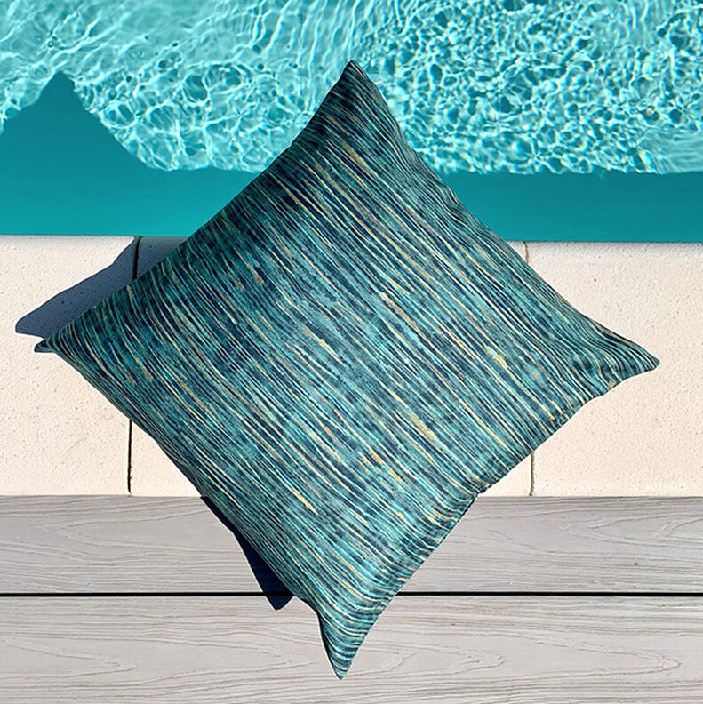 Tissu d’extérieur Canvas Rayures fines – pétrole,  image number 7