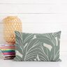 Tissu de décoration Panama Feuilles élégantes – roseau/nature,  thumbnail number 6