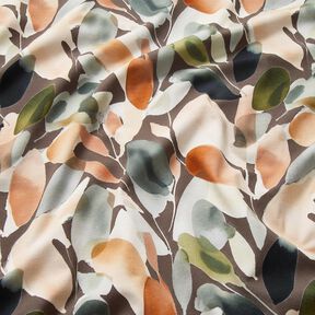 Jersey coton Imprimé numérique de fleurs à l'aquarelle – cuivre/pistache, 