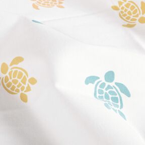 Jersey coton Tortues colorées – ivoire/saumon, 
