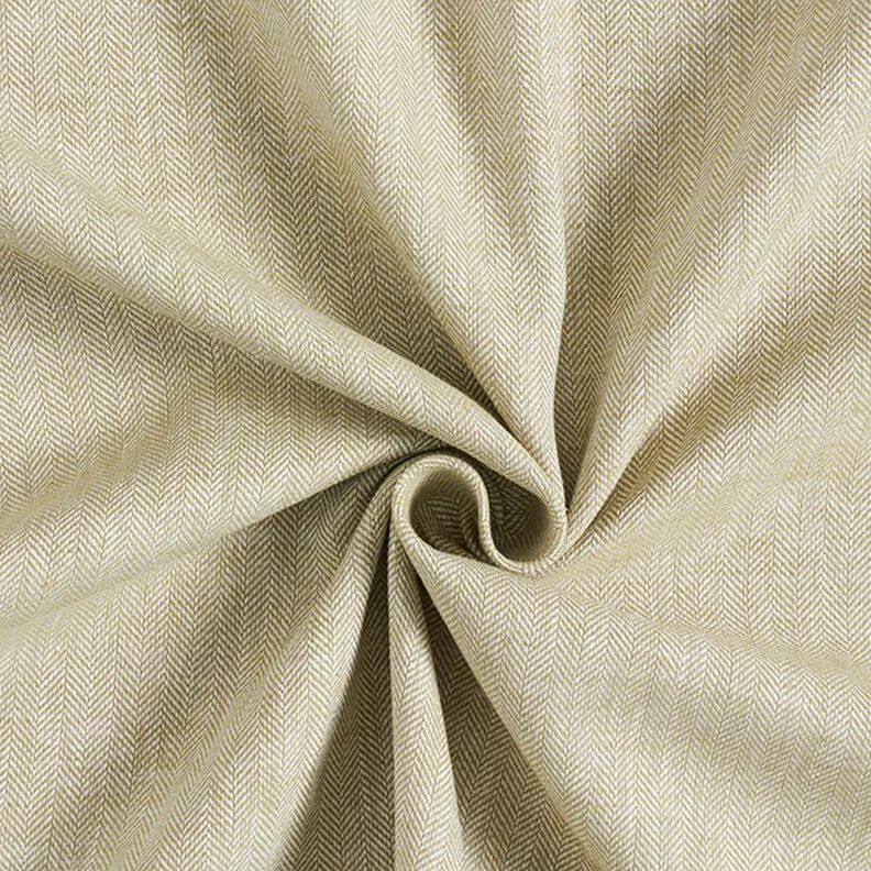 Mélange lin-coton chevron – kaki,  image number 3