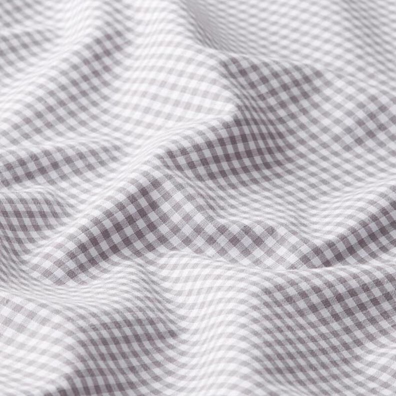 Popeline coton Petit carreaux Vichy, teints en fil – gris/blanc,  image number 2