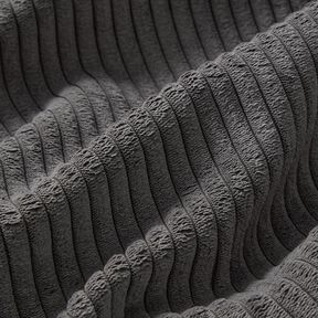 Tissu de revêtement velours côtelé doux – anthracite, 