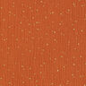 Tissu double gaze de coton taches dorées éparses – terre cuite/or,  thumbnail number 1