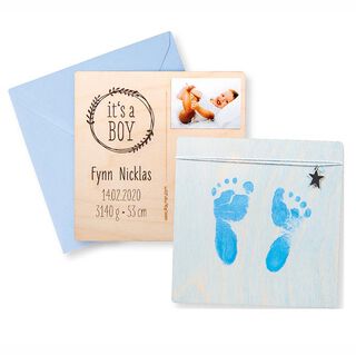 Kit pour empreinte Bébé | Rayher – bleu clair, 