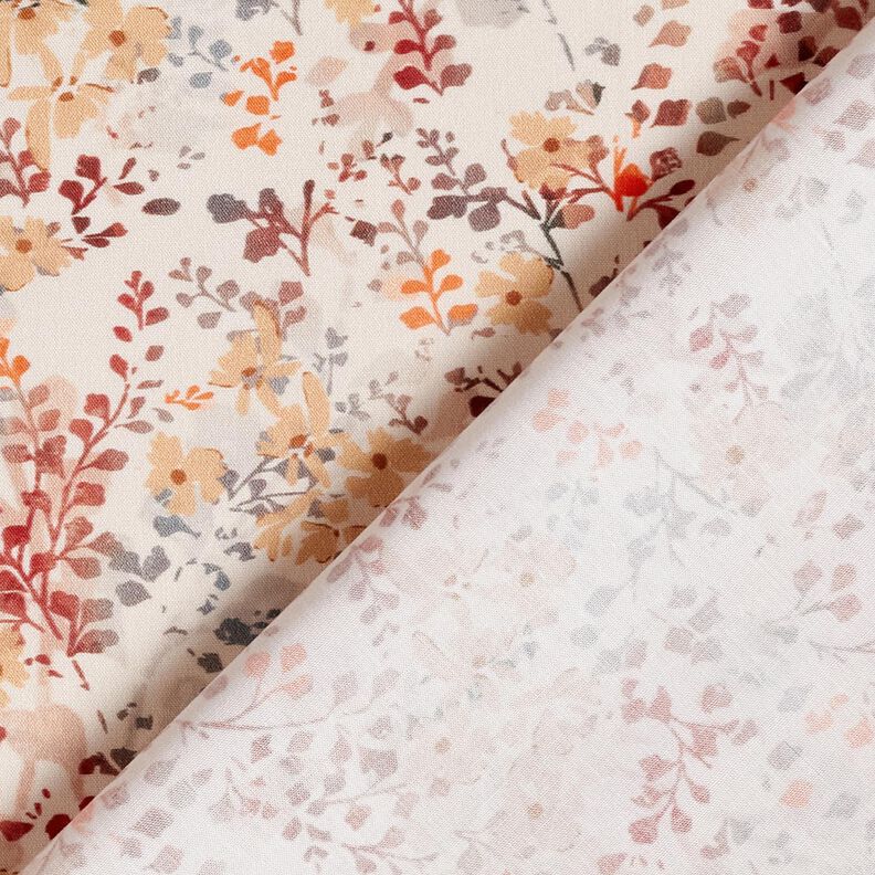 Popeline coton belles branches automnales | Katia Fabrics – nature/carmin, image number 4