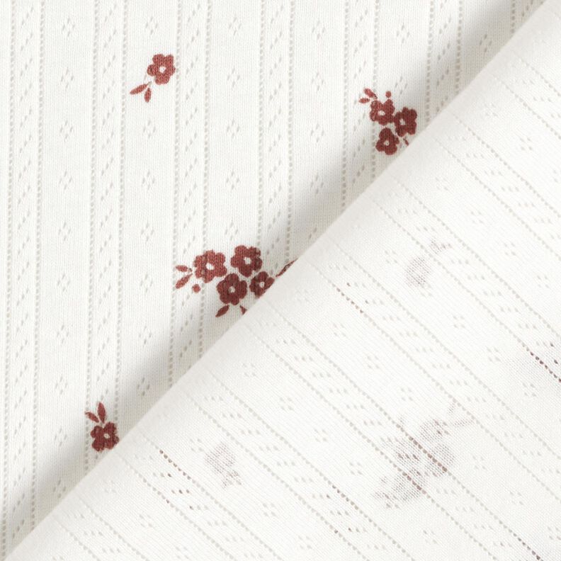 Ajour Jersey coton Fleurs de maison de campagne – ivoire,  image number 4