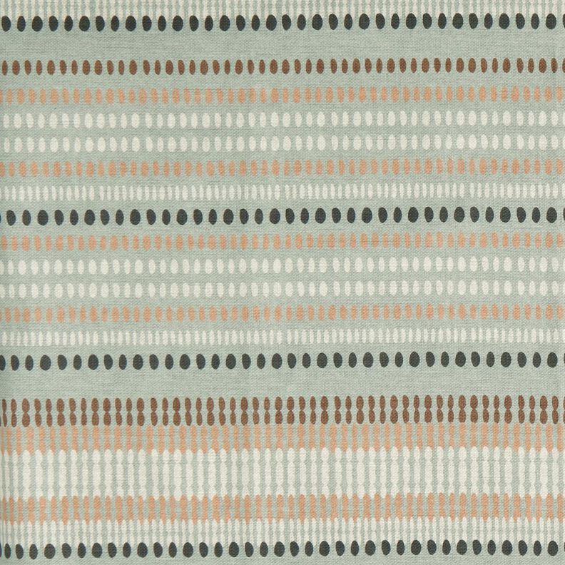 Tissu d’extérieur Canvas Pois – eucalyptus/marron clair,  image number 1