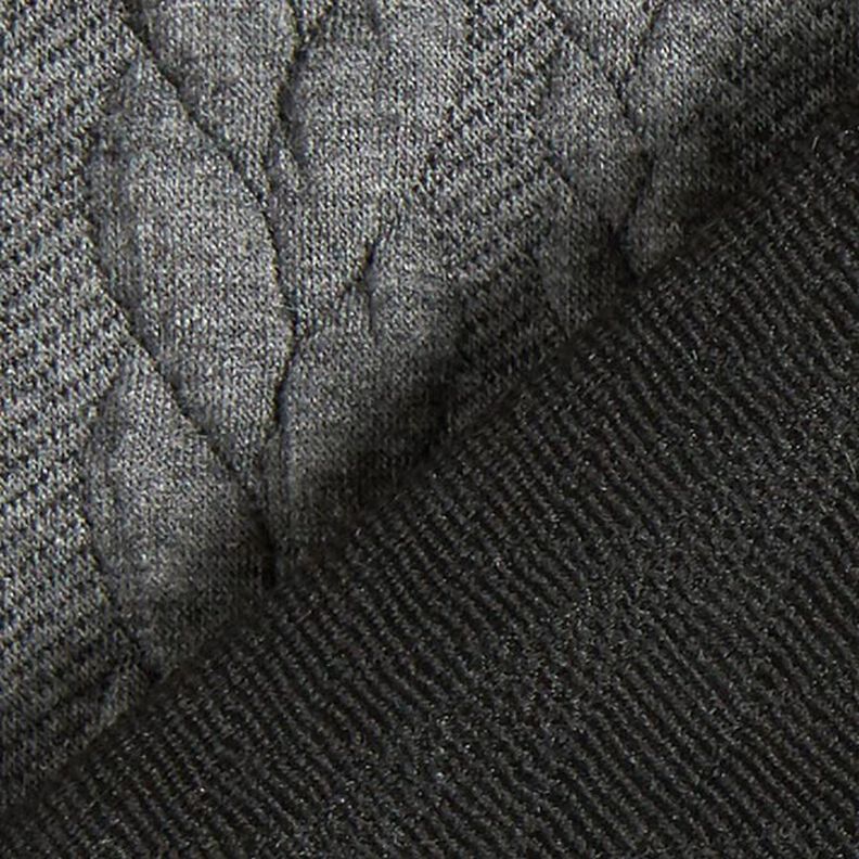 Jersey jacquard Cloqué Torsades – gris foncé,  image number 4