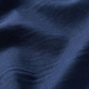 Lin et coton mélangé lavé – bleu nuit, 