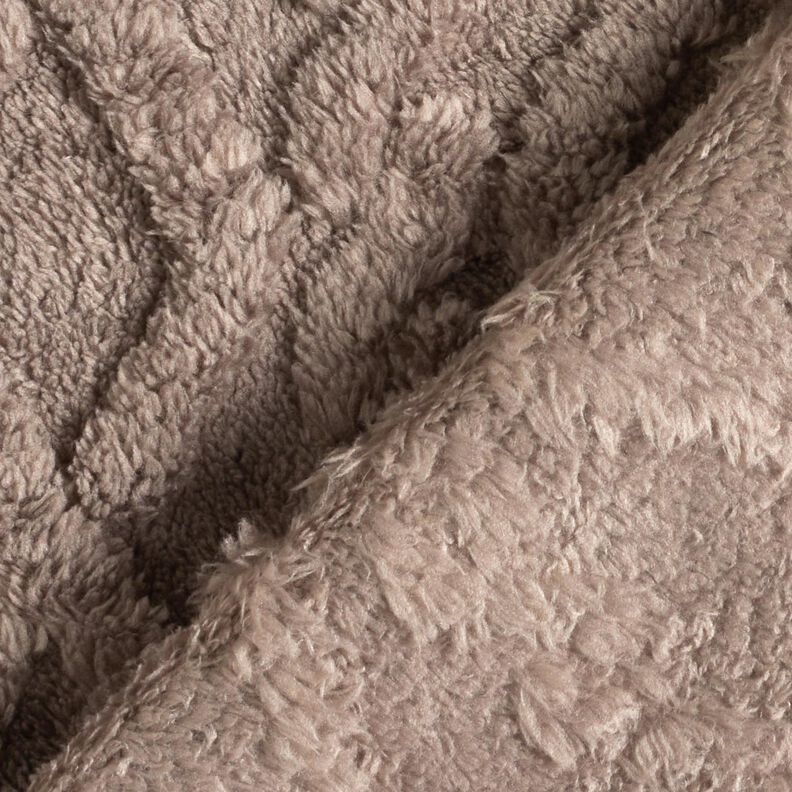 Fourrure synthétique Diamants – taupe, image number 4