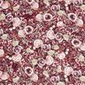 Tissu double gaze de coton Roses aquarelle Impression numérique – rouge bordeaux,  thumbnail number 1