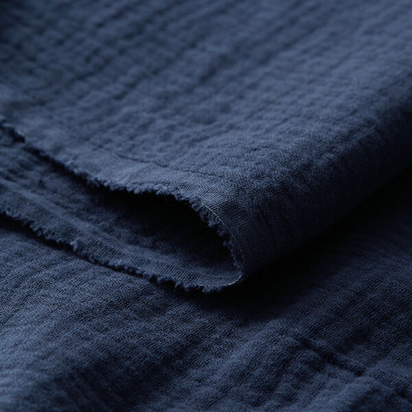 Tissu double gaze de coton – bleu marine,  image number 5