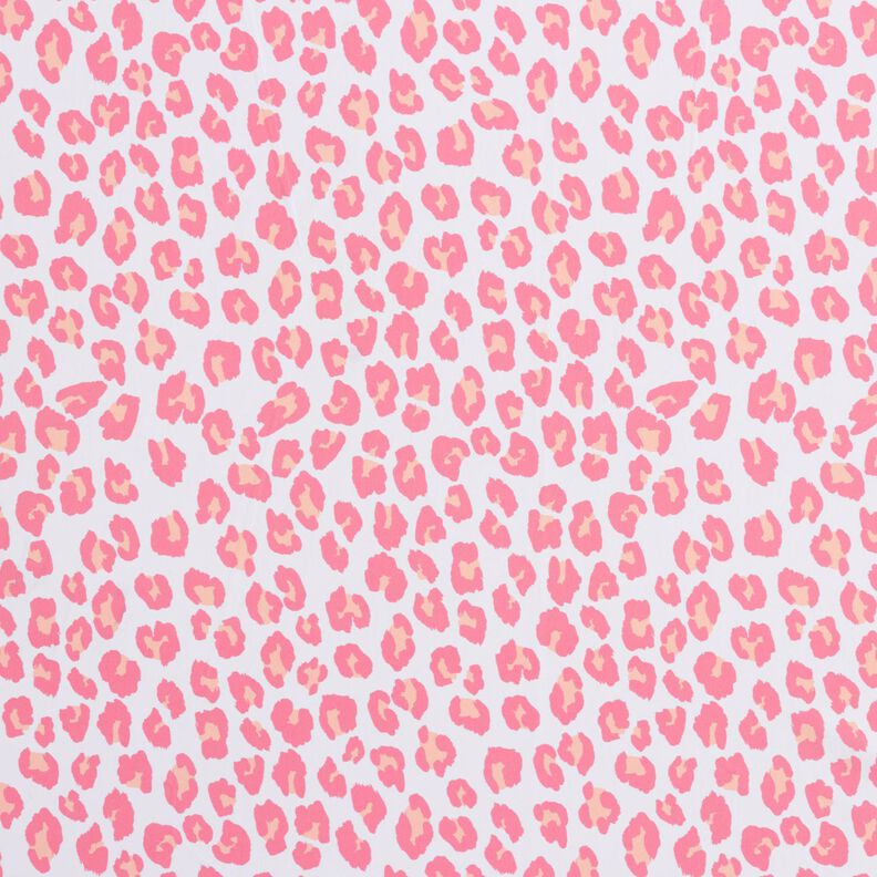 Tissu pour maillot de bain Imprimé léopard – blanc/rose,  image number 1