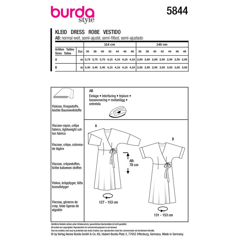 Robe | Burda 5844 | 36-48,  image number 9
