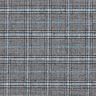 Mélange viscose Prince de Galles abstrait – bleu roi/noir,  thumbnail number 1