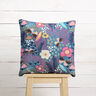 Tissu en coton Cretonne Papillons et fleurs – gris bleu/rose vif,  thumbnail number 6