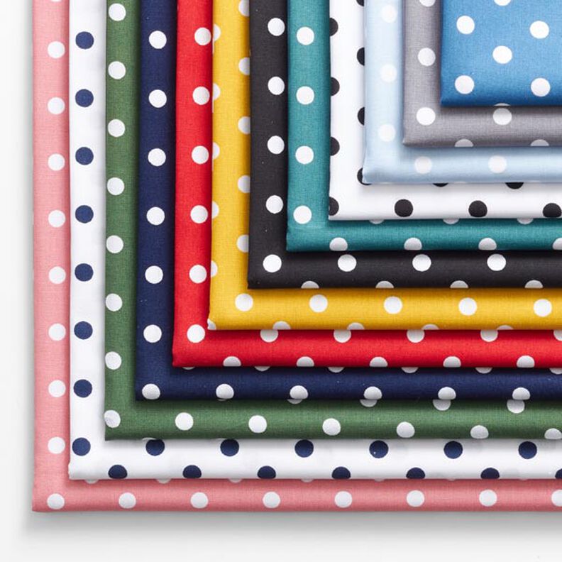 Popeline coton Grands pois – bleu clair/blanc,  image number 3