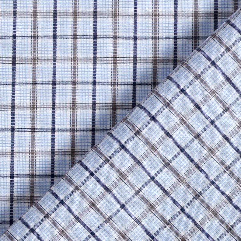Tissu pour chemise à carreaux classiques – bleu clair/bleu marine, image number 4