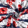 Jersey coton Rayures fleurs & ancres | Glitzerpüppi – blanc/chili,  thumbnail number 3