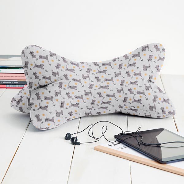 Tissu en coton Cretonne Chatons – gris clair, image number 7
