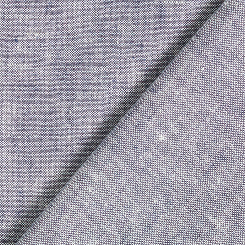 Coton et lin Chiné – bleu marine,  image number 3