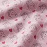 Tissu en coton Cretonne Chevaux et cœurs roses – rose,  thumbnail number 2
