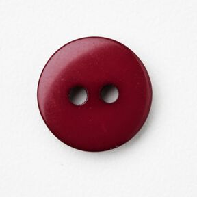 Bouton à 2 trous rond [Ø 11 mm] – rouge bordeaux, 
