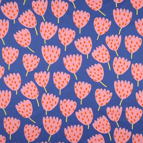 Popeline coton Tulips | Nerida Hansen – lilas bleu/rose, 