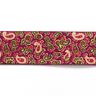 Ruban élastique Paisley [ 3,5 cm ] – framboise/vert,  thumbnail number 1