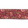 Ruban élastique Paisley  [ 3,5 cm ] – framboise/vert,  thumbnail number 1