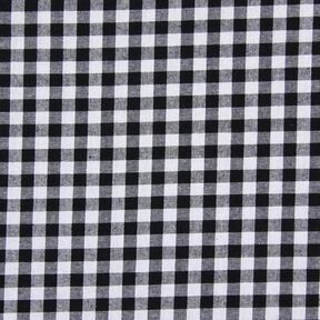Tissu en coton Vichy - 1 cm – noir | Reste 90cm, 
