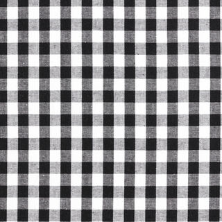 Tissu en coton Vichy - 1 cm – noir, 