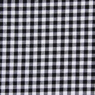 Tissu en coton Vichy - 1 cm – noir, 