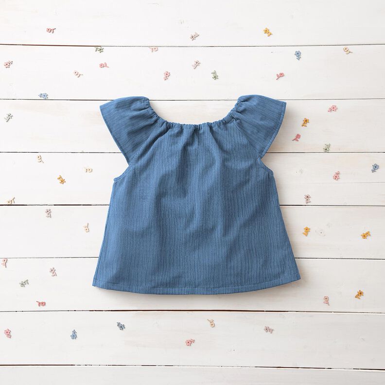 Tissu double gaze de coton – bleu jean, image number 8