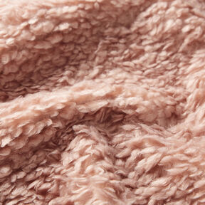 Article de second choix Similicuir avec fausse fourrure, uni – noir/vieux rose clair, 