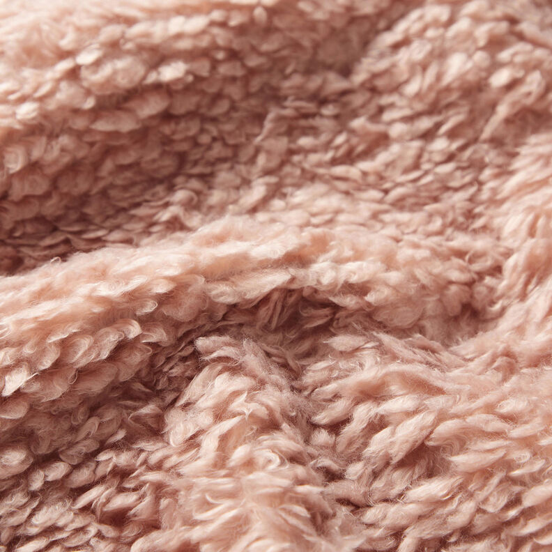Article de second choix Similicuir avec fausse fourrure, uni – noir/vieux rose clair,  image number 2