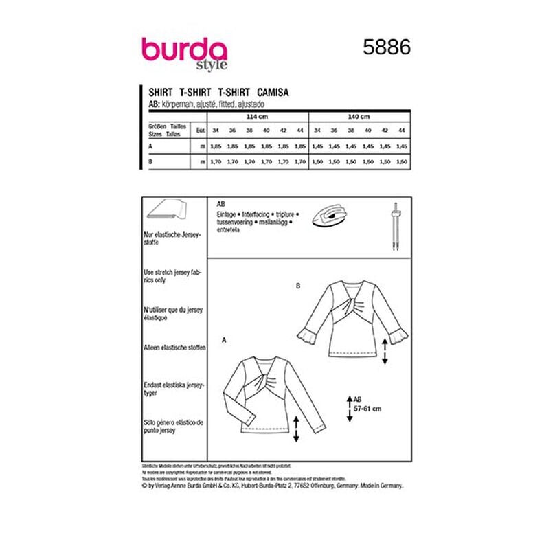 Shirt | Burda 5886 | 34-44,  image number 9