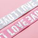 Ruban élastique Love [ 4,7 cm ] – rose/argent,  thumbnail number 4