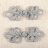 Fermeture passementerie [ 3 x 8 cm ] – argent,  thumbnail number 1