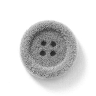 Bouton en velours 4 trous – gris, 