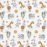Popeline coton Bébés animaux sur les nuages – blanc,  thumbnail number 1